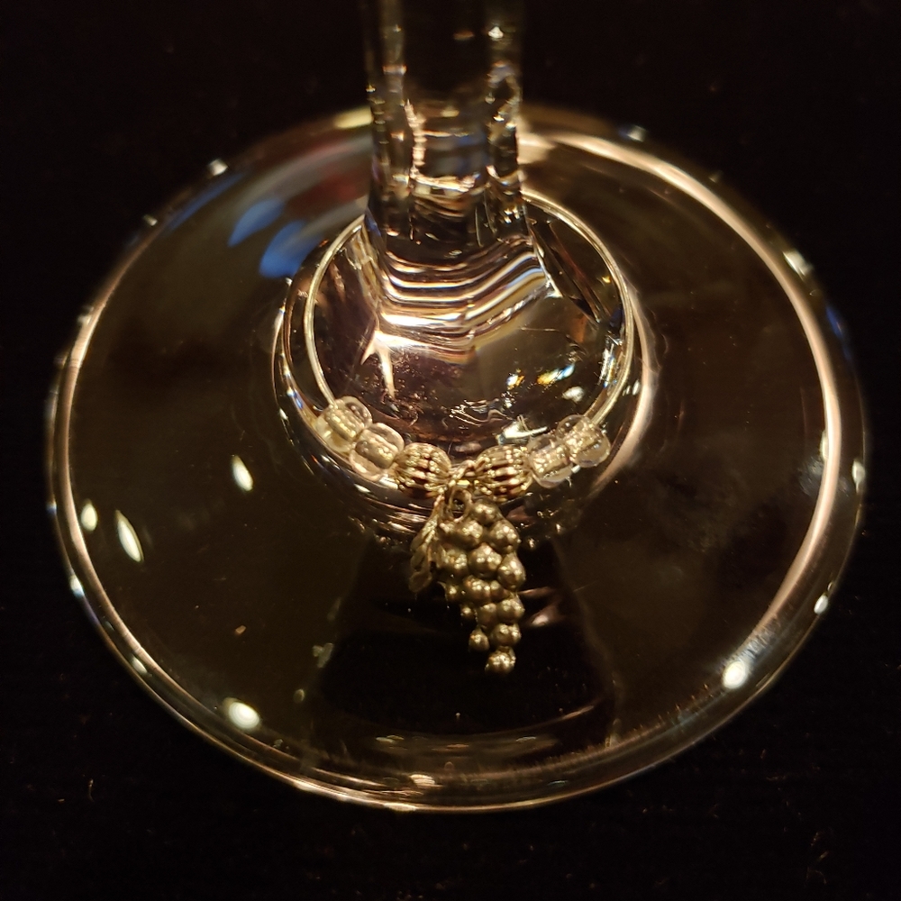 Wineglass charms - wine themed